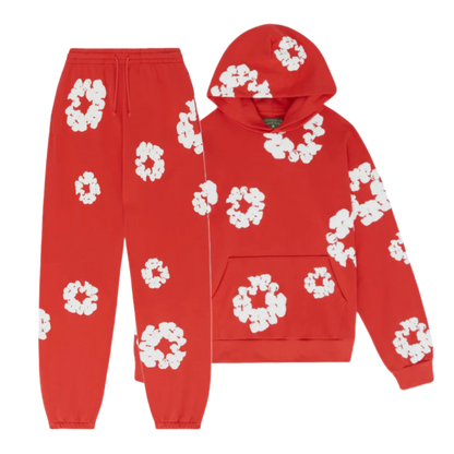 WASHED INDIGO SET “Red”
