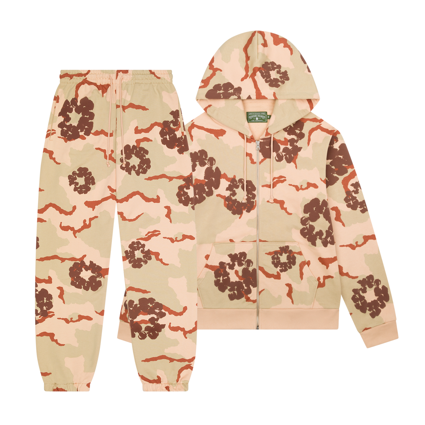 WASHED INDIGO SET “Camo Tan”