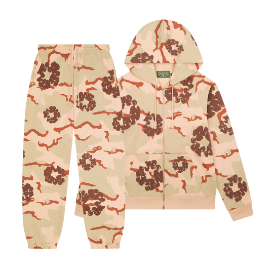 WASHED INDIGO SET “Camo Tan”
