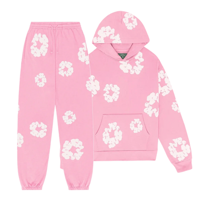 WASHED INDIGO SET “Pink”