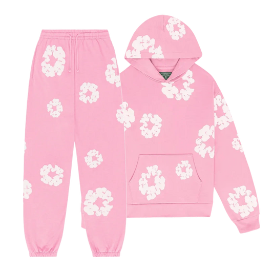 WASHED INDIGO SET “Pink”