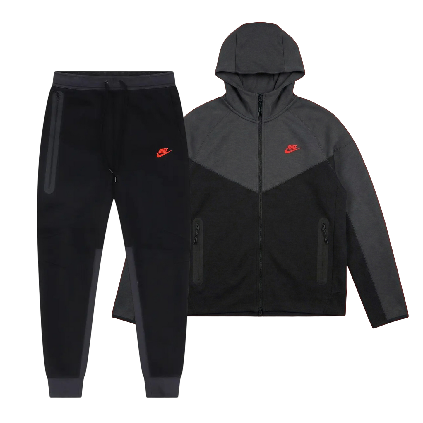 TECHNICAL JOGGER SET “Smoke Gray/Light Crimson”