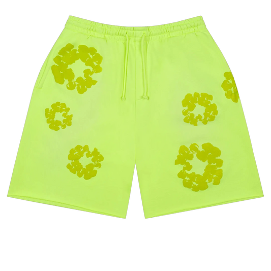 COTTON WREATH SHORTS 'Acid Yellow'