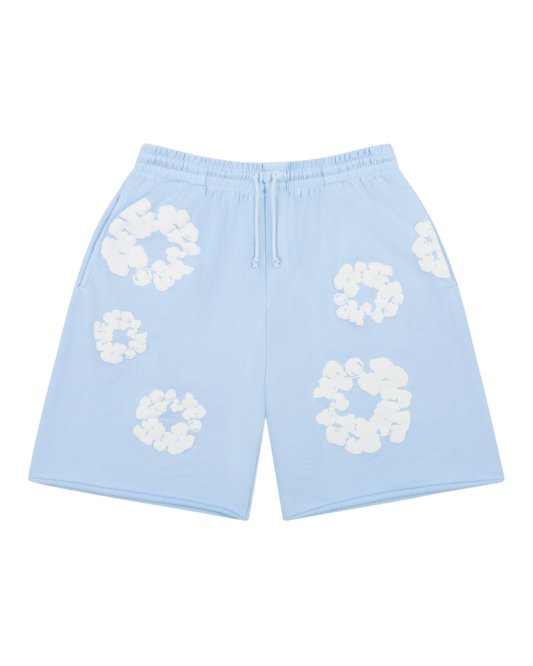 WASHED INDIGO SHORTS “Powder Blue”