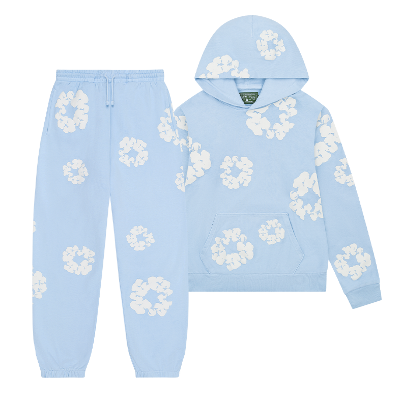 WASHED INDIGO SET “Powder Blue”