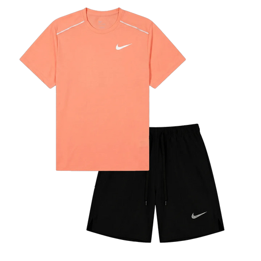 MILER TEE SET "Peach / Black"