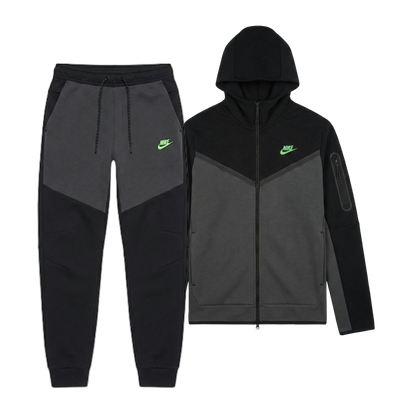 TECHNICAL JOGGER SET “Anthracite/Green Strike”