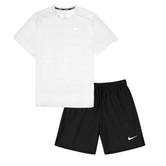 MILER TEE SET "White / Black"