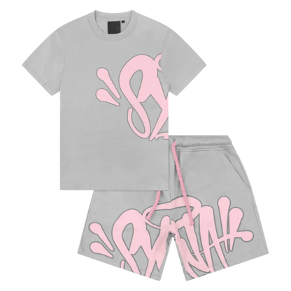 UTILITY SHORTS SET “Pink White”
