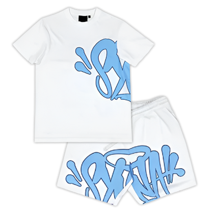 UTILITY SHORTS SET “Blue White”