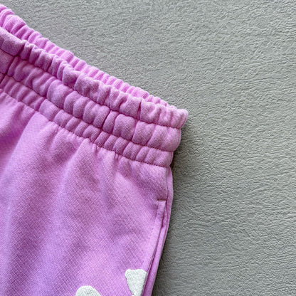 WASHED INDIGO SHORTS “Powder Pink”