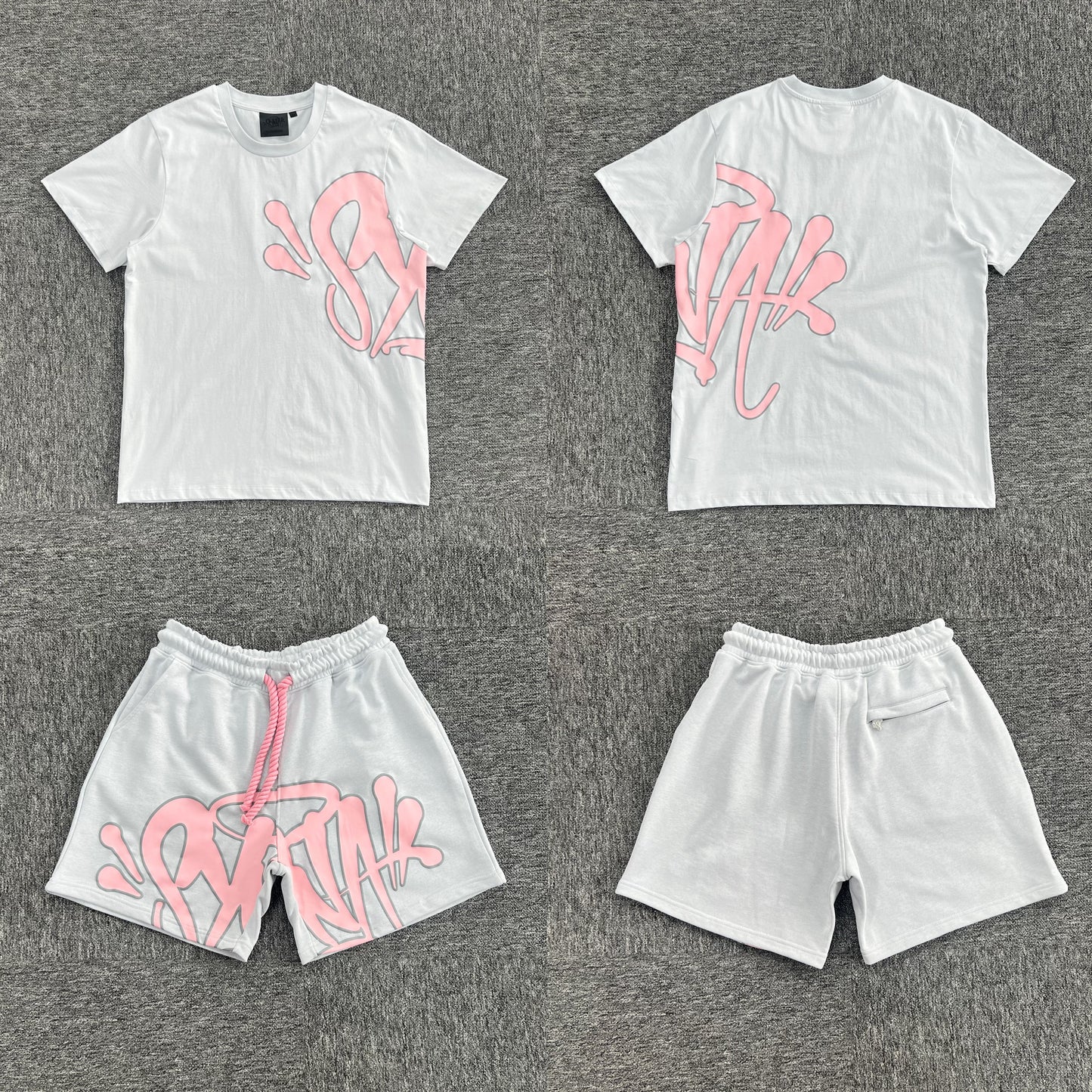 UTILITY SHORTS SET “Pink White”