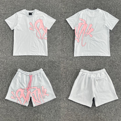 UTILITY SHORTS SET “Pink White”