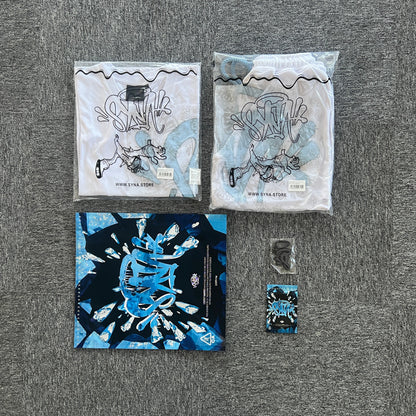UTILITY SHORTS SET “Blue White”