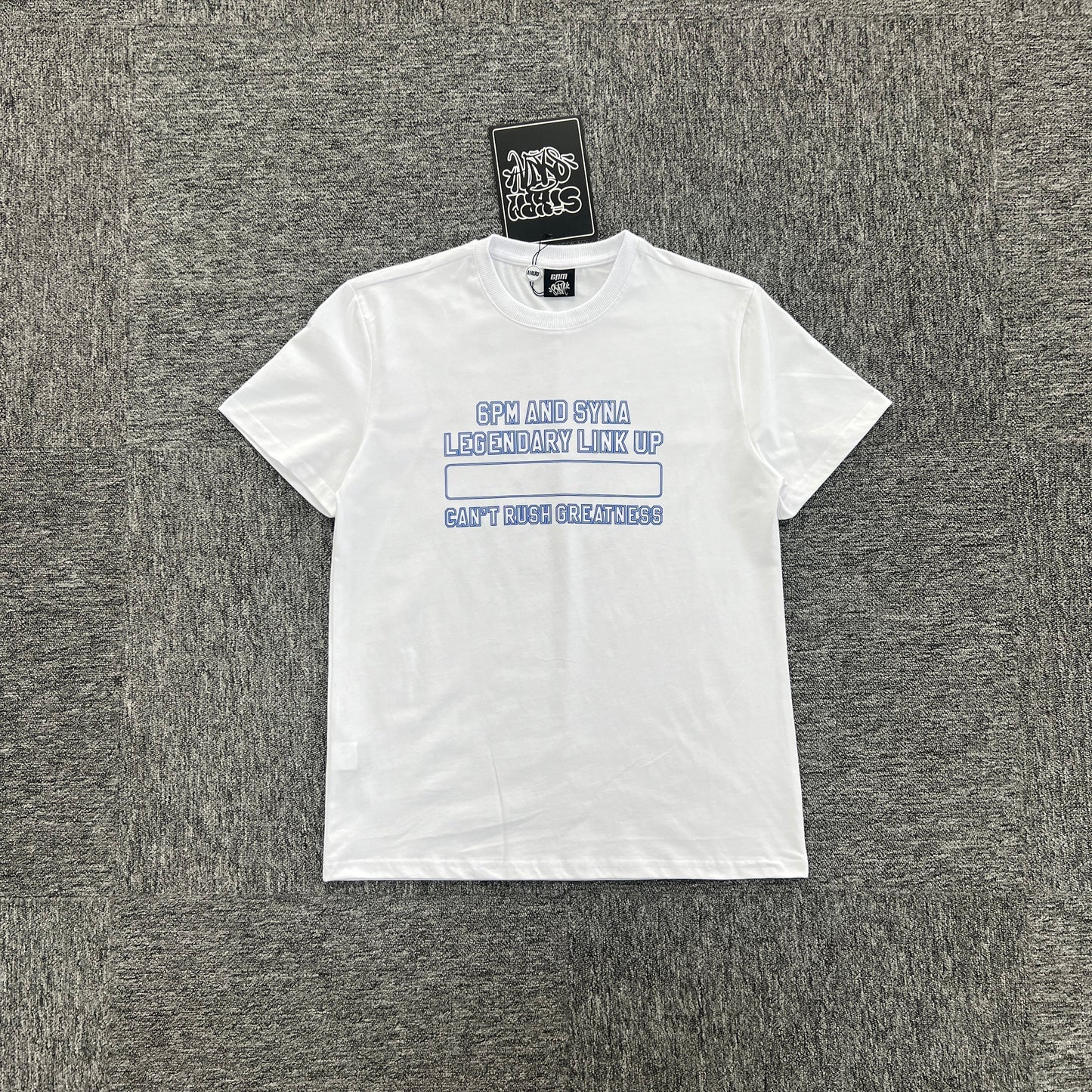 UTILITY GRAPHIC TEE “Can't Rush Greatness White”