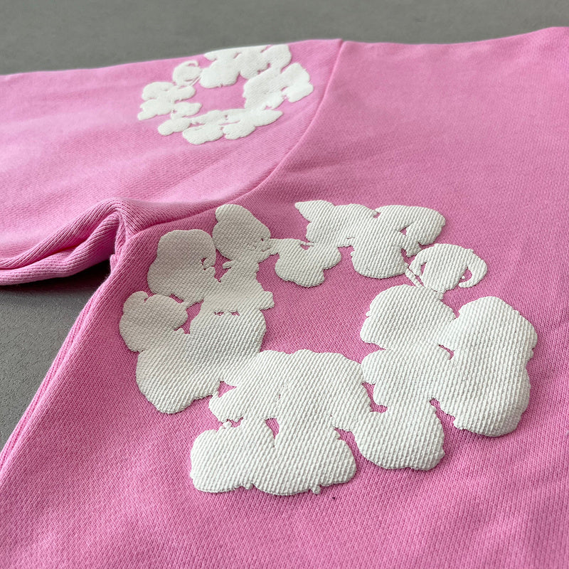 WASHED INDIGO SET “Pink”