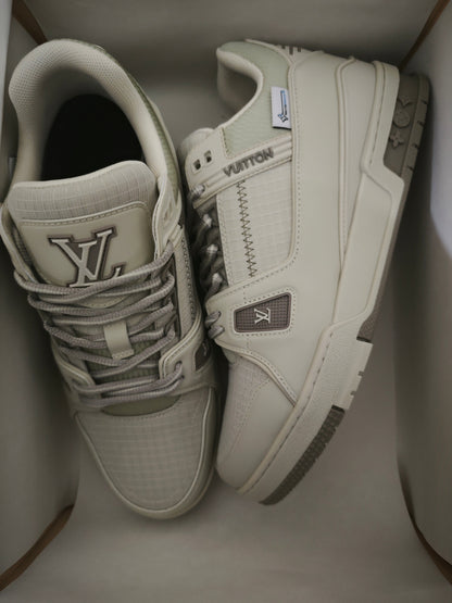 CHUNKY SKATE TRAINER “White Beige”