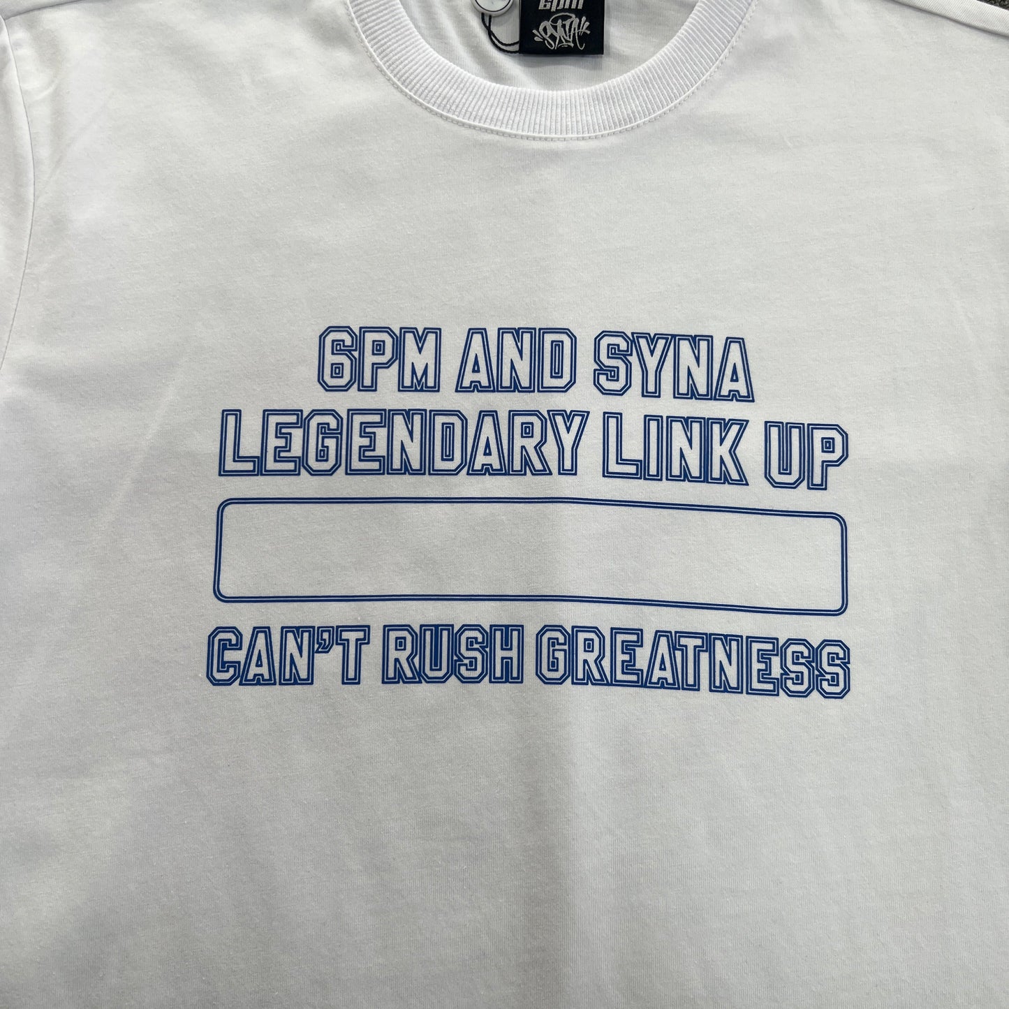 UTILITY GRAPHIC TEE “Can't Rush Greatness White”