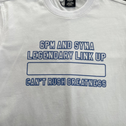 UTILITY GRAPHIC TEE “Can't Rush Greatness White”