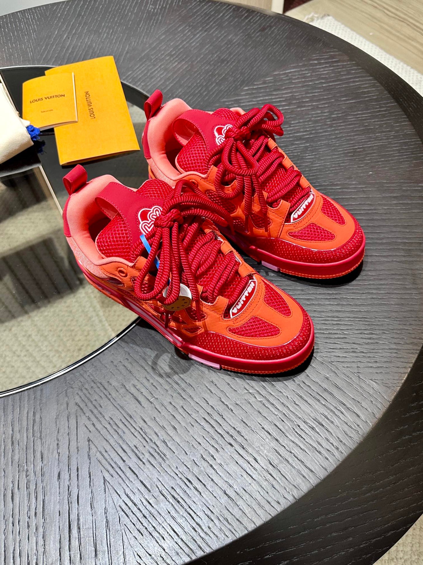CHUNKY SKATE TRAINER “Fire Red”