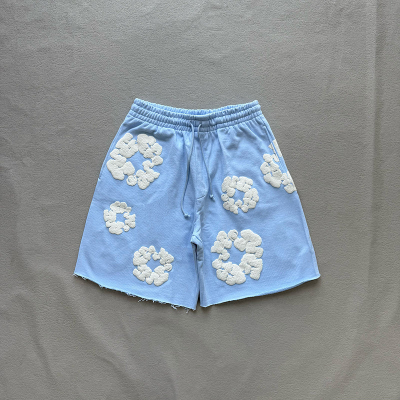 WASHED INDIGO SHORTS “Powder Blue”