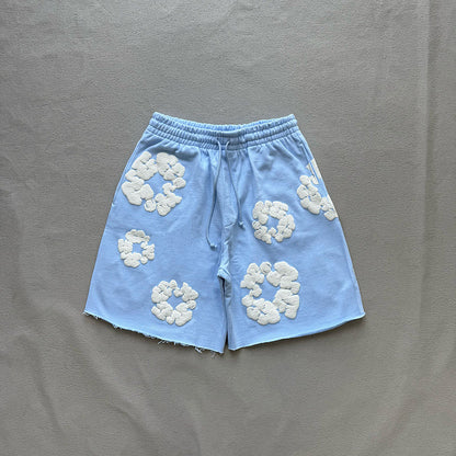 WASHED INDIGO SHORTS “Powder Blue”
