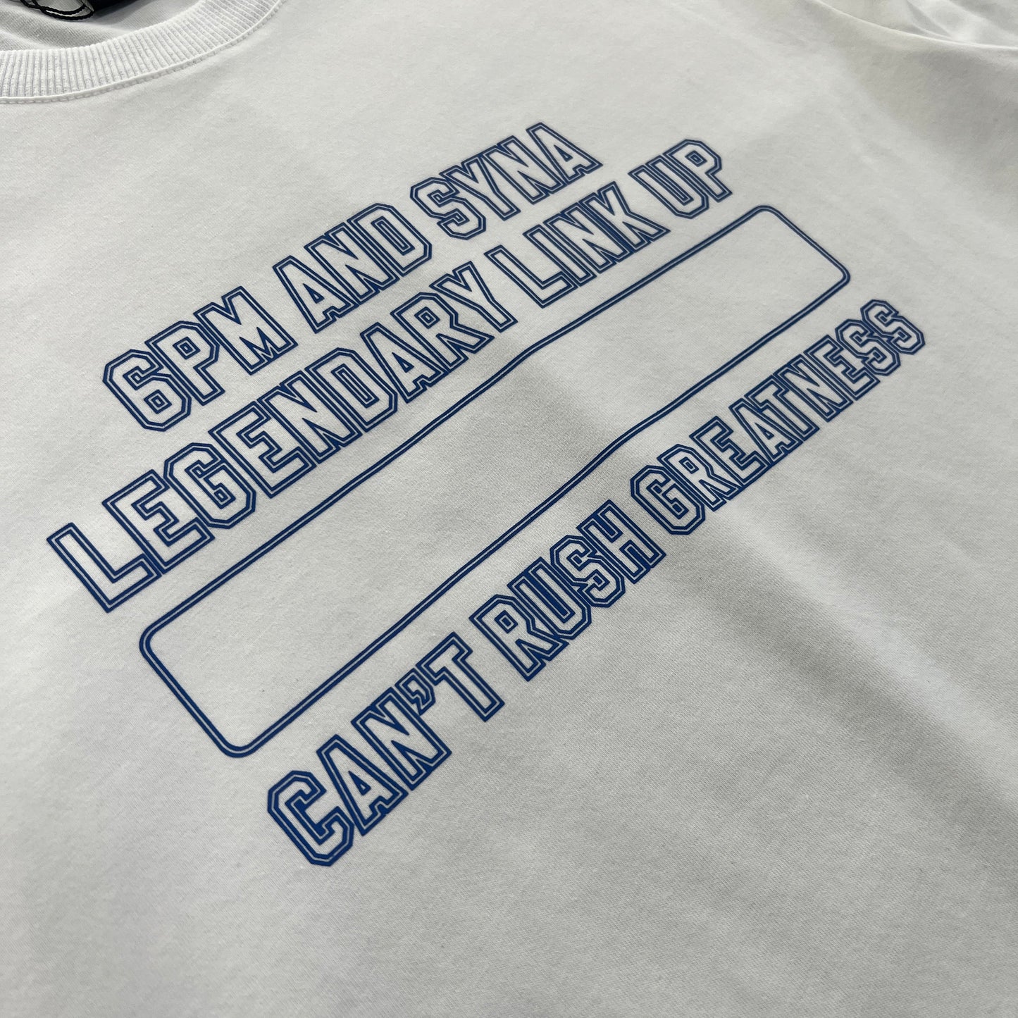 UTILITY GRAPHIC TEE “Can't Rush Greatness White”