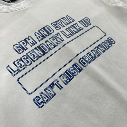 UTILITY GRAPHIC TEE “Can't Rush Greatness White”