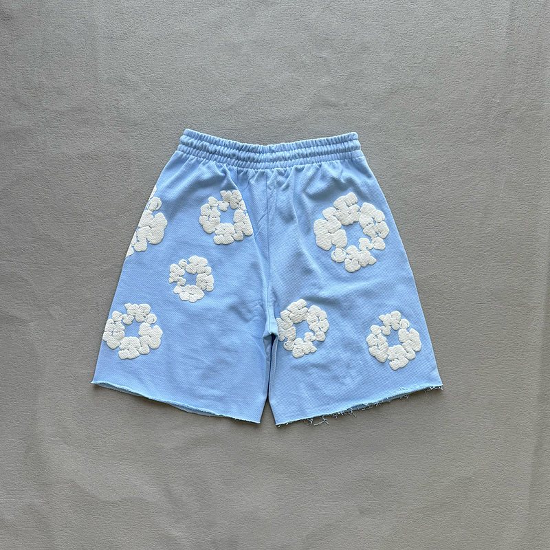 WASHED INDIGO SHORTS “Powder Blue”
