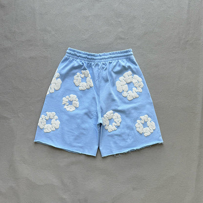 WASHED INDIGO SHORTS “Powder Blue”
