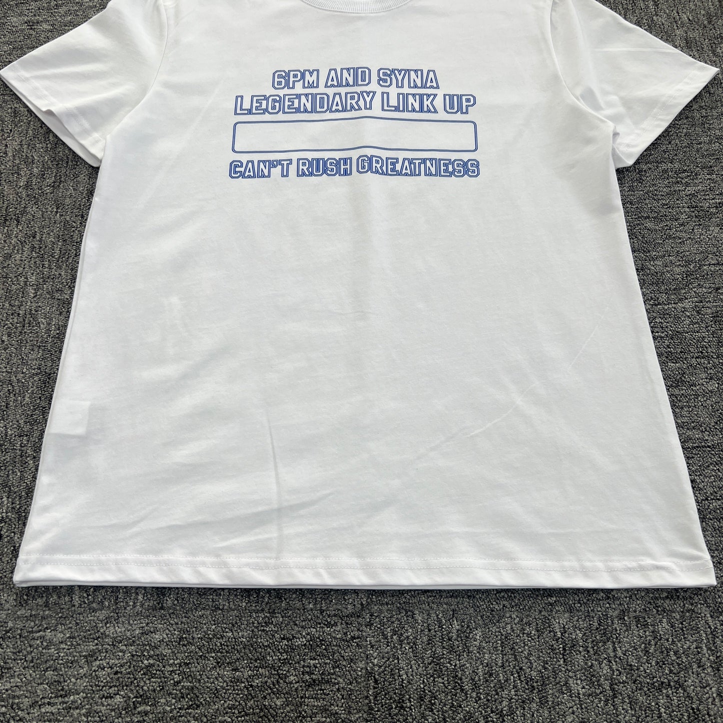 UTILITY GRAPHIC TEE “Can't Rush Greatness White”
