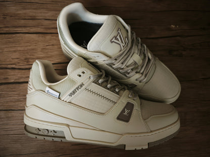 CHUNKY SKATE TRAINER “White Beige”