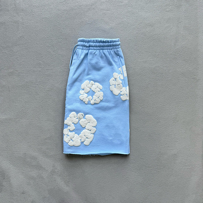 WASHED INDIGO SHORTS “Powder Blue”