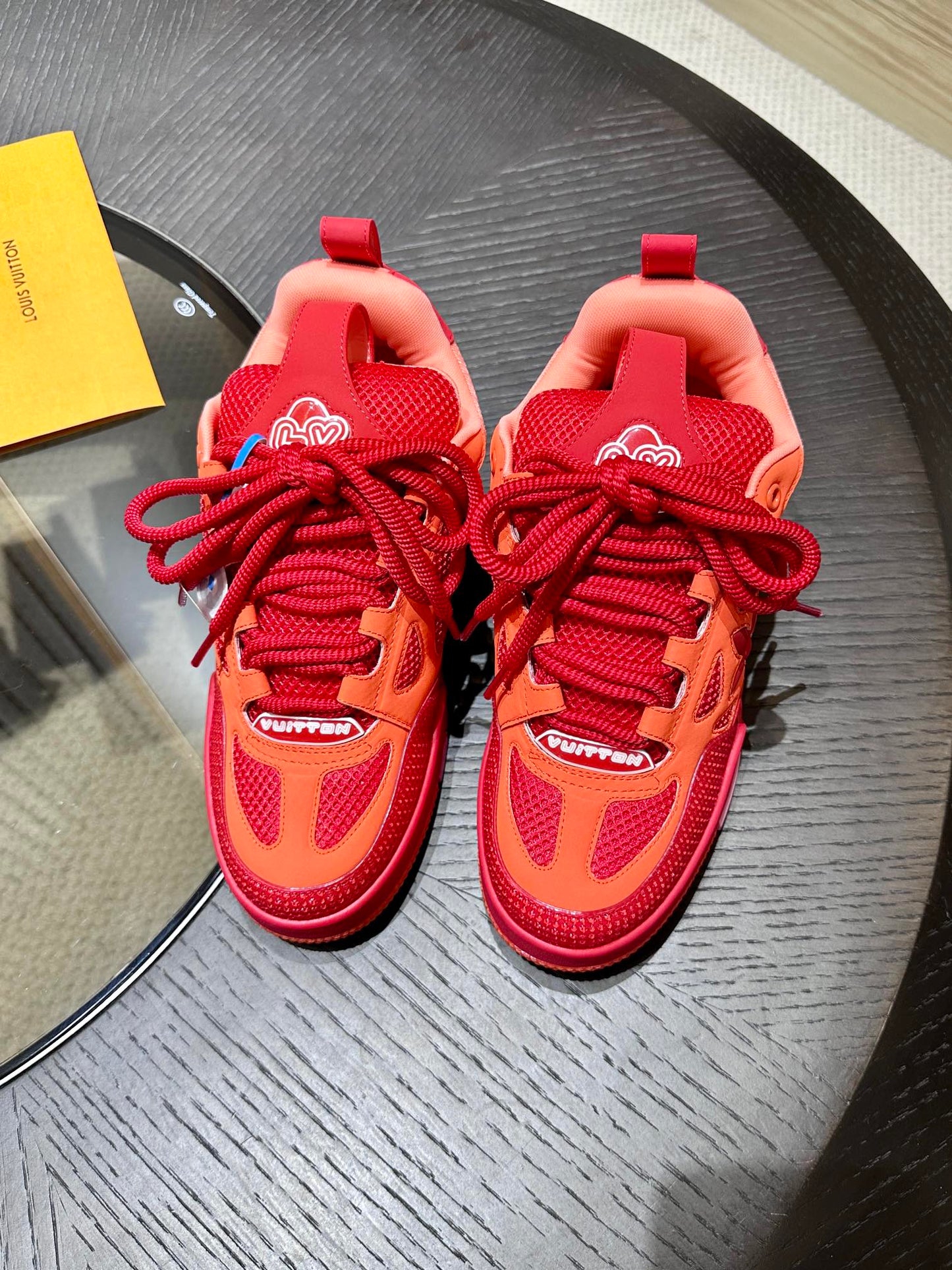 CHUNKY SKATE TRAINER “Fire Red”