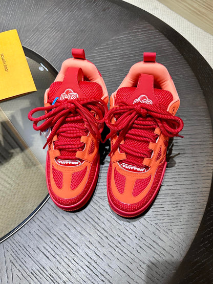 CHUNKY SKATE TRAINER “Fire Red”