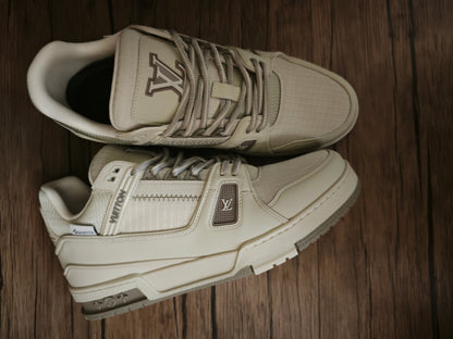 CHUNKY SKATE TRAINER “White Beige”