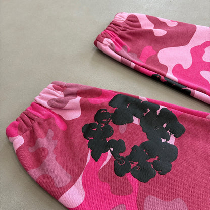 WASHED INDIGO SET “Camo Pink”