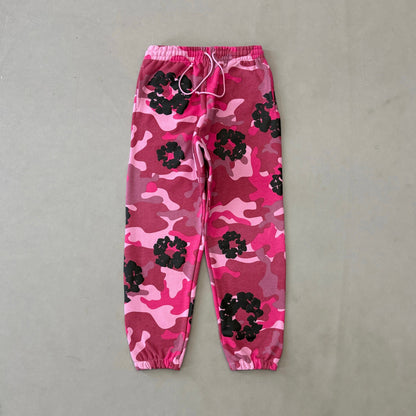 WASHED INDIGO SET “Camo Pink”