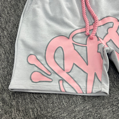 UTILITY SHORTS SET “Pink White”