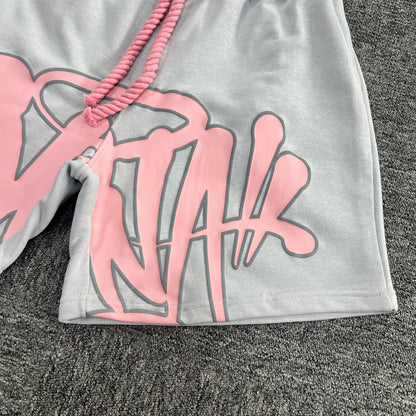 UTILITY SHORTS SET “Pink White”