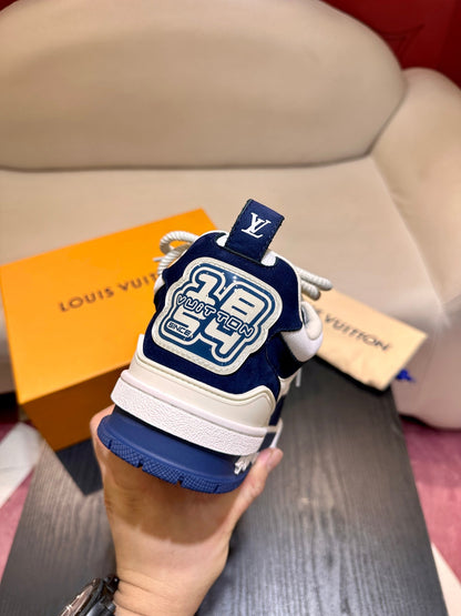CHUNKY SKATE TRAINER “White Blue”