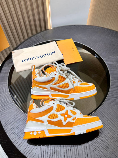 CHUNKY SKATE TRAINER “White Orange”