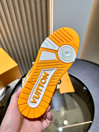 CHUNKY SKATE TRAINER “White Orange”
