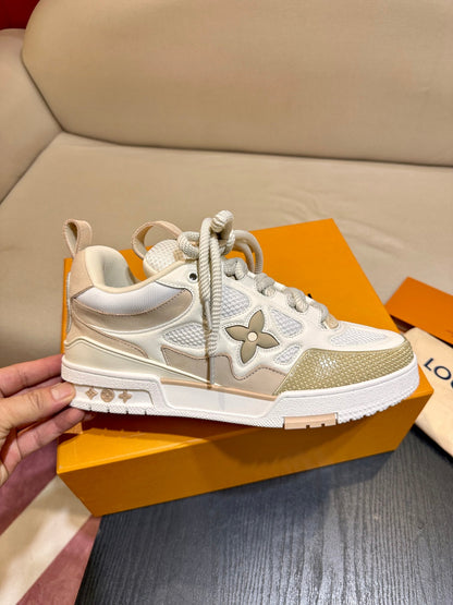 CHUNKY SKATE TRAINER “White Beige”