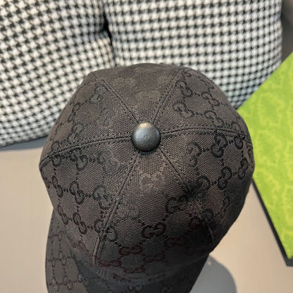 WOVEN CREST CAP “Black”