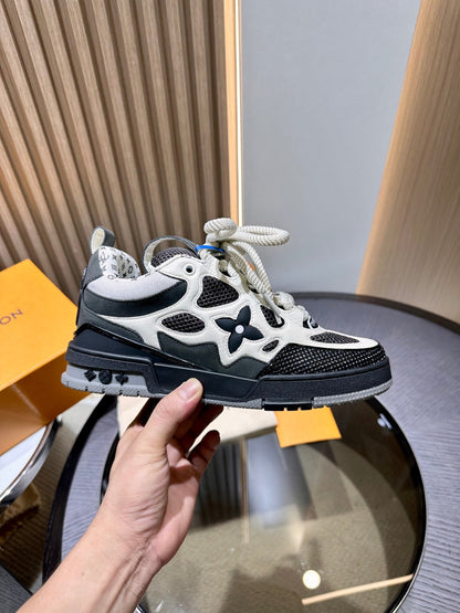 CHUNKY SKATE TRAINER “White Black”