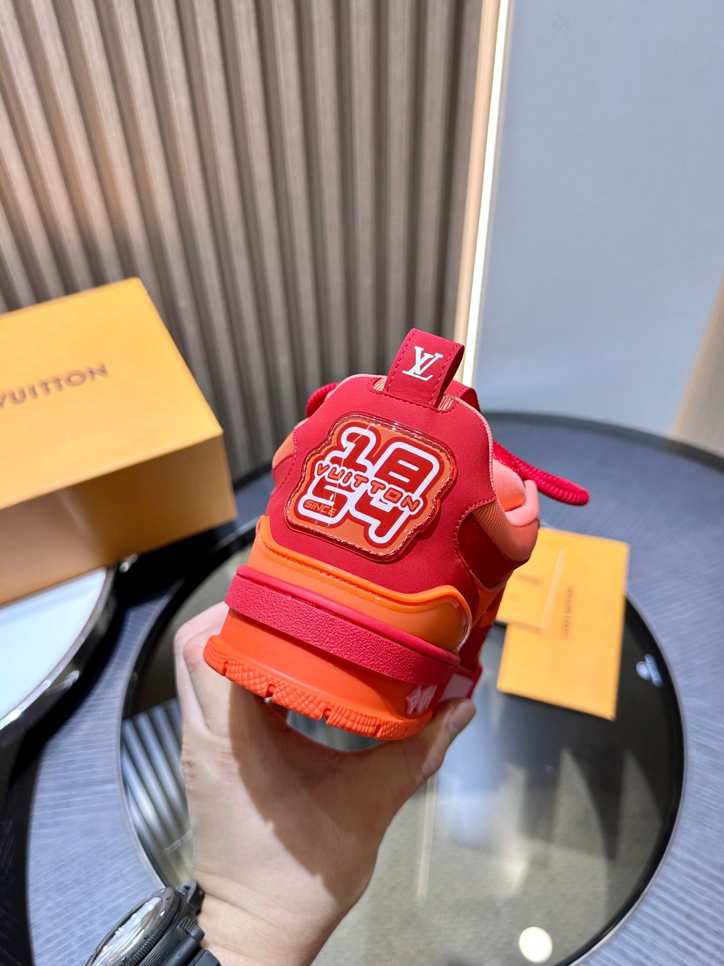 CHUNKY SKATE TRAINER “Fire Red”