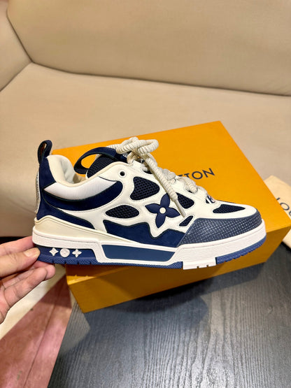 CHUNKY SKATE TRAINER “White Blue”