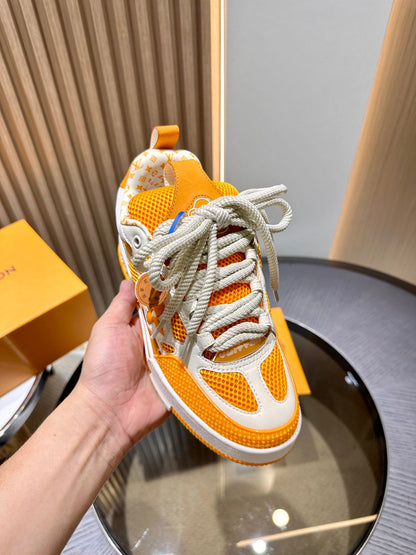 CHUNKY SKATE TRAINER “White Orange”