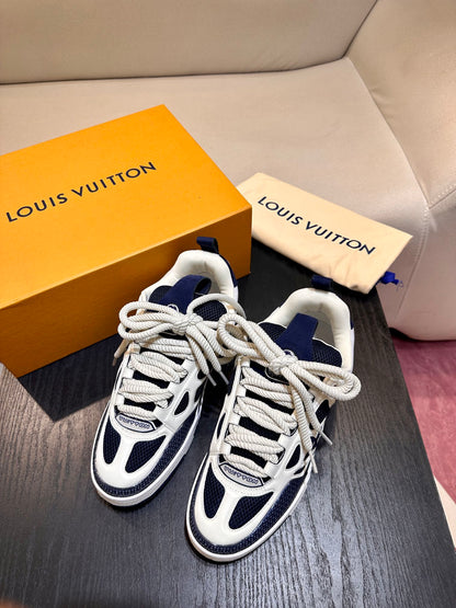 CHUNKY SKATE TRAINER “White Blue”